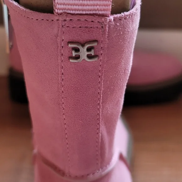 Sam Edelman Pink Hibiscus Leather Lue Boots Size 8.5 - Picture 10 of 10